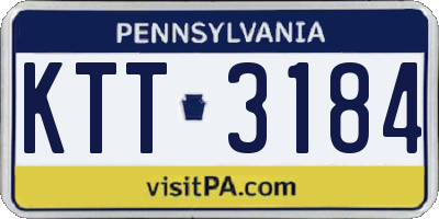 PA license plate KTT3184