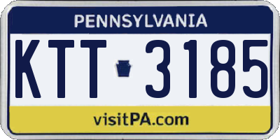 PA license plate KTT3185