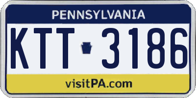 PA license plate KTT3186