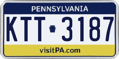 PA license plate KTT3187