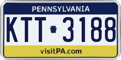 PA license plate KTT3188