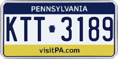 PA license plate KTT3189