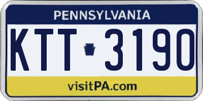 PA license plate KTT3190