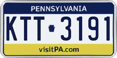 PA license plate KTT3191