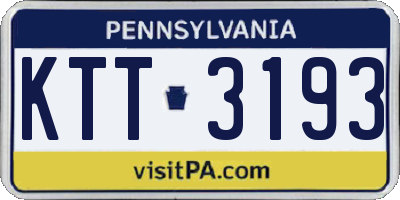 PA license plate KTT3193