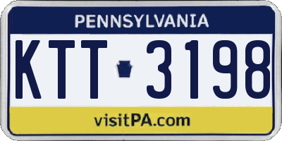PA license plate KTT3198
