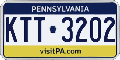 PA license plate KTT3202