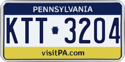 PA license plate KTT3204