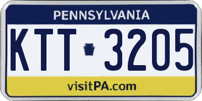 PA license plate KTT3205