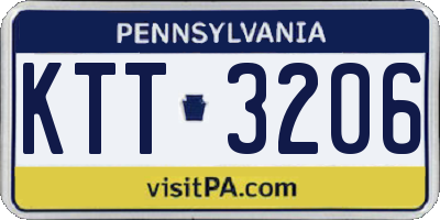 PA license plate KTT3206