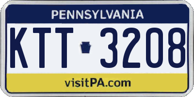 PA license plate KTT3208