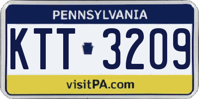PA license plate KTT3209