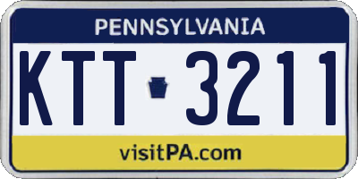 PA license plate KTT3211