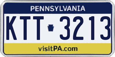 PA license plate KTT3213