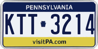 PA license plate KTT3214