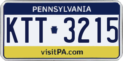 PA license plate KTT3215