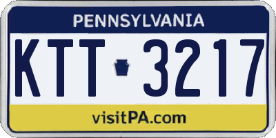 PA license plate KTT3217