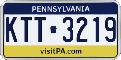 PA license plate KTT3219