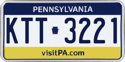 PA license plate KTT3221