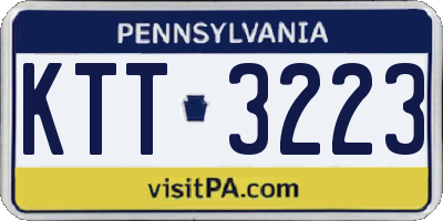 PA license plate KTT3223
