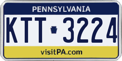 PA license plate KTT3224