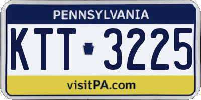 PA license plate KTT3225