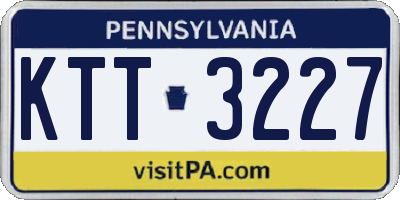 PA license plate KTT3227
