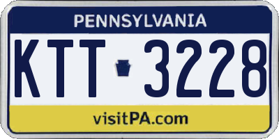 PA license plate KTT3228