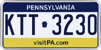 PA license plate KTT3230