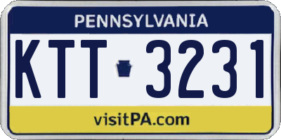 PA license plate KTT3231