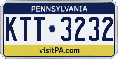 PA license plate KTT3232