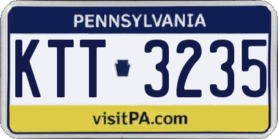PA license plate KTT3235