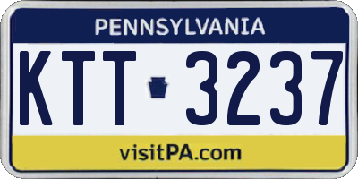 PA license plate KTT3237