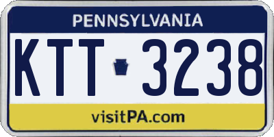 PA license plate KTT3238