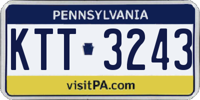 PA license plate KTT3243
