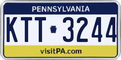 PA license plate KTT3244
