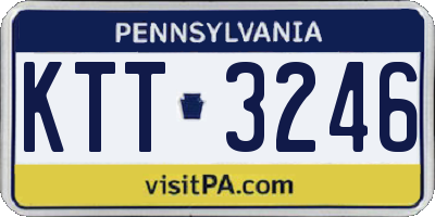 PA license plate KTT3246