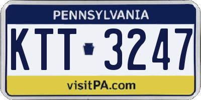 PA license plate KTT3247