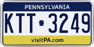 PA license plate KTT3249