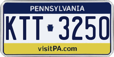 PA license plate KTT3250