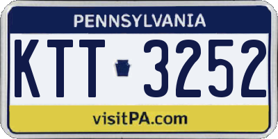 PA license plate KTT3252