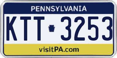 PA license plate KTT3253