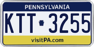 PA license plate KTT3255