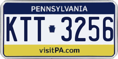 PA license plate KTT3256