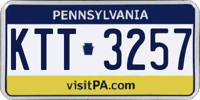 PA license plate KTT3257