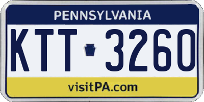 PA license plate KTT3260