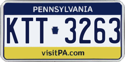 PA license plate KTT3263