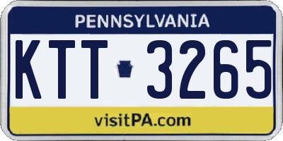 PA license plate KTT3265