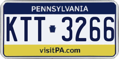 PA license plate KTT3266
