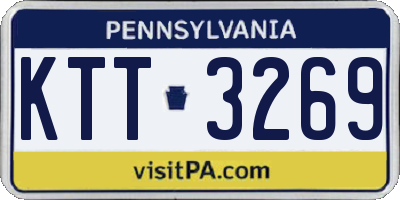 PA license plate KTT3269